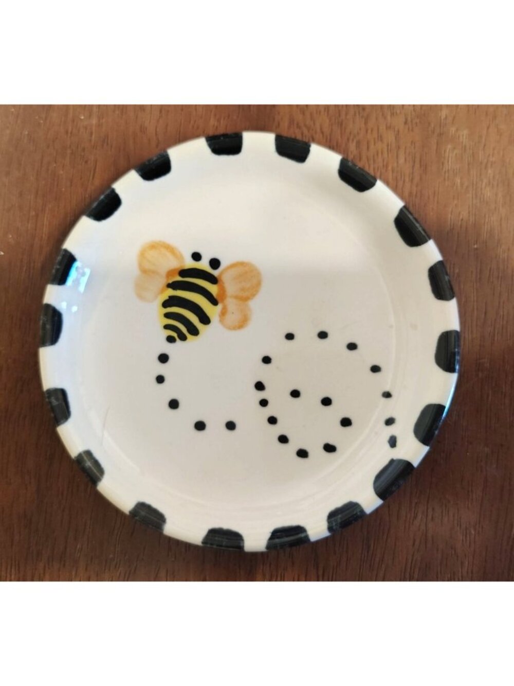HF Coors Small Appetizer Plate, Bumblebee, Bee, 4", Spring Summer, Tucson USA